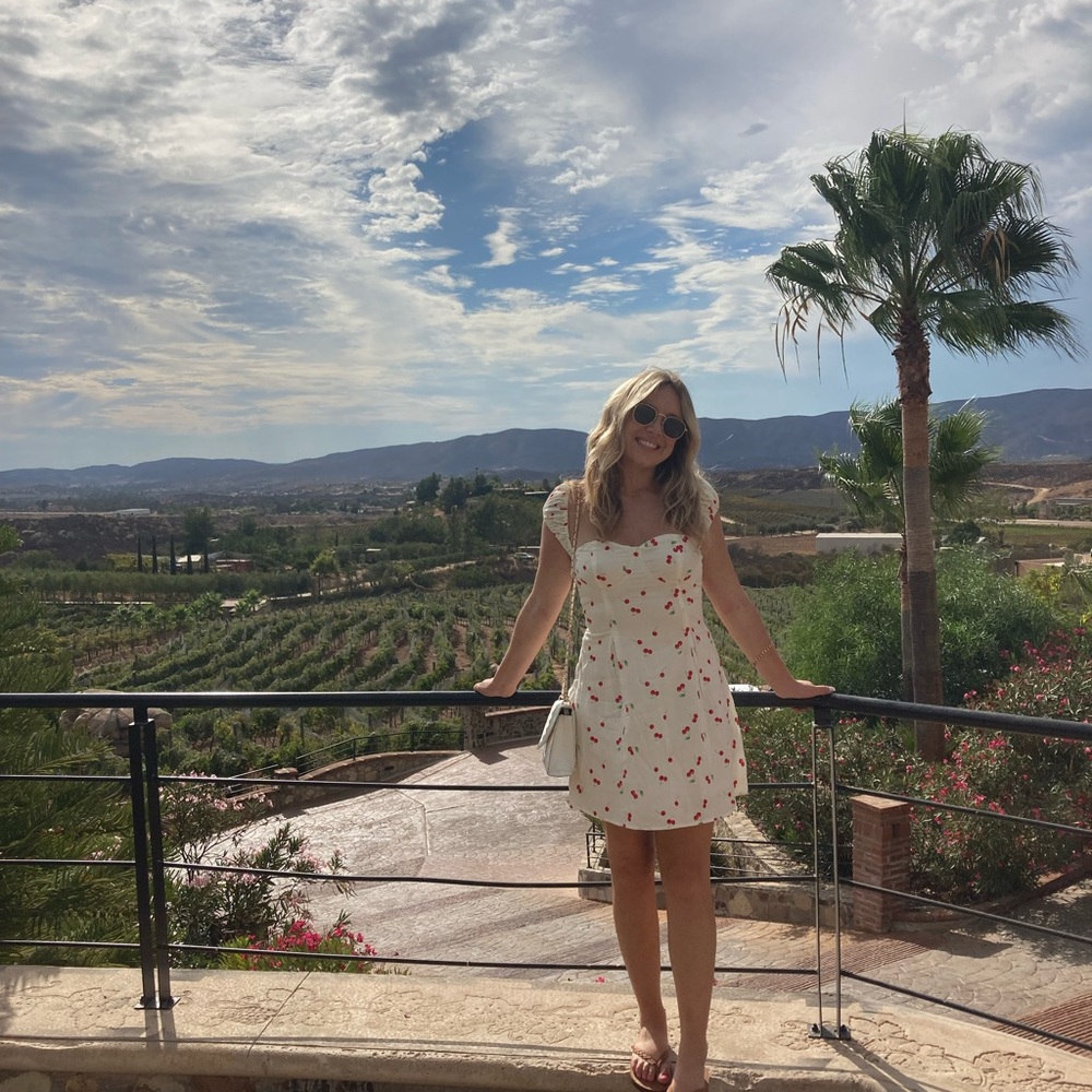 Cherry White Summer Dress - Princess Polly